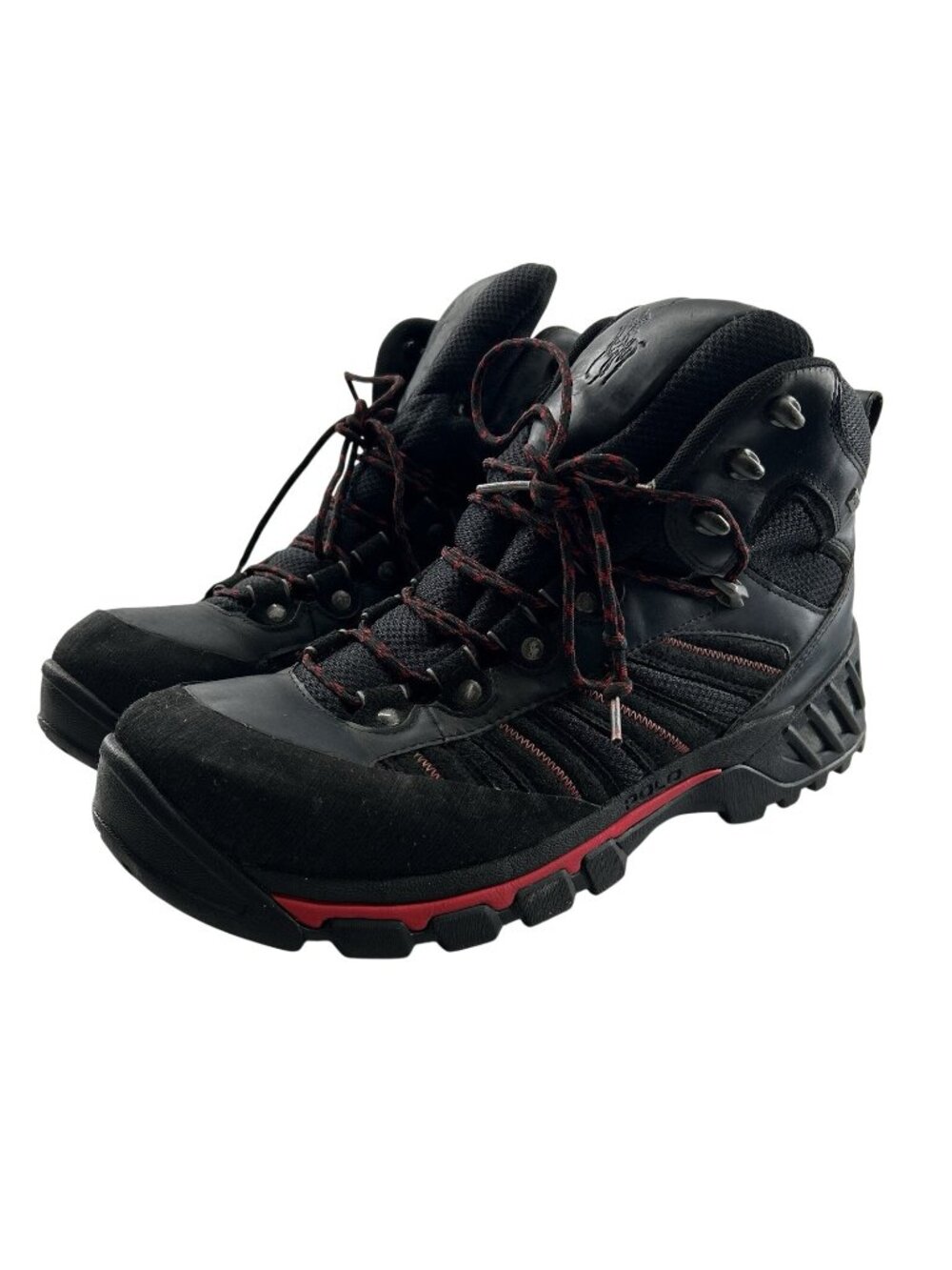 Polo Ralph Lauren Harker Gore-Tex Waterproof Hiking Boot Mens Size 11 Black Red